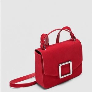 ZARA GENUINE LEATHER CROSSBODY BAG